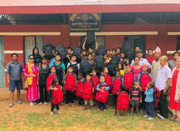 School Supplies Distribution Program at Majhi Gaun May 2023