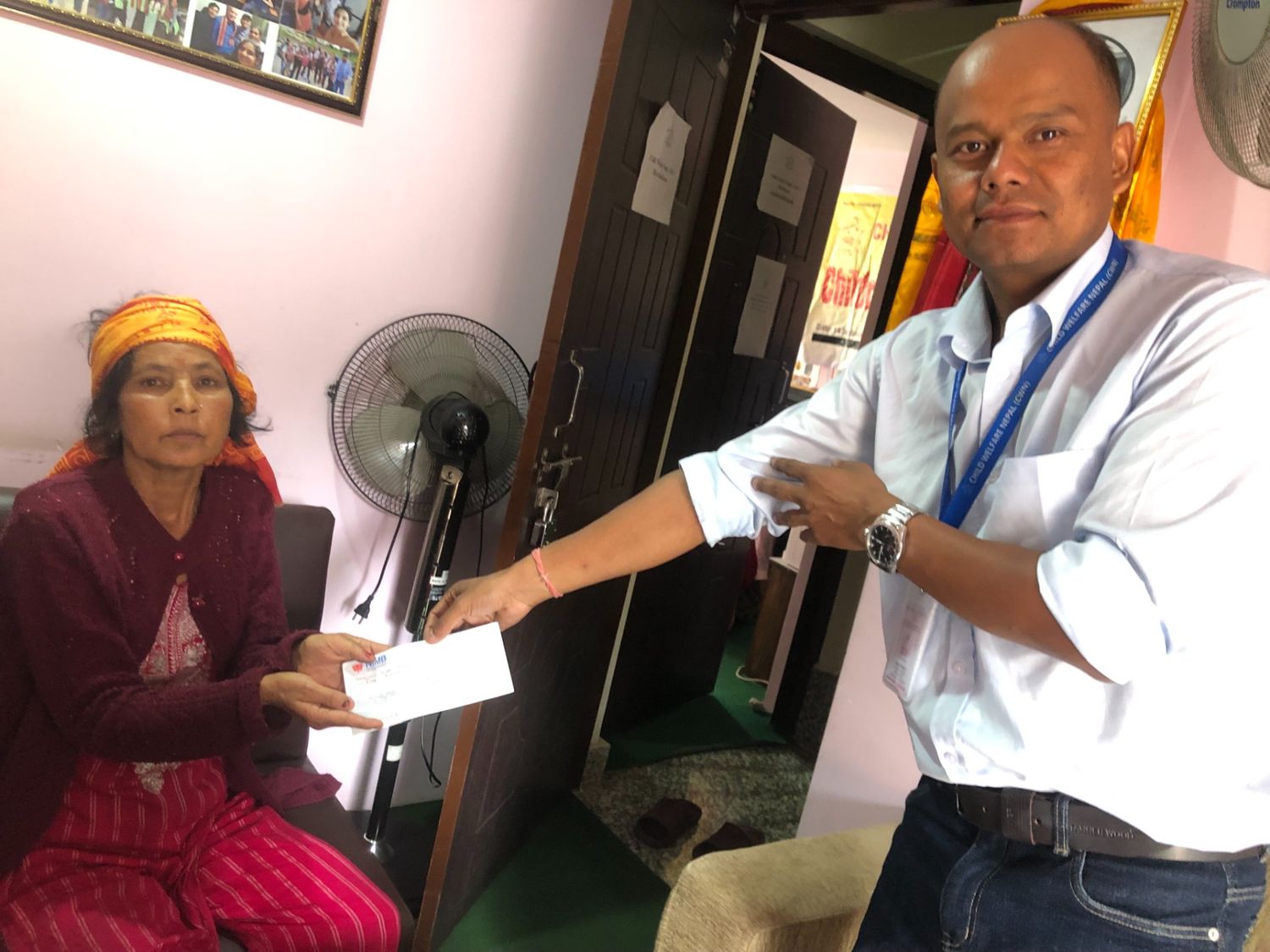 Financial grant provided to the mother of bishnu karki on 14.9.2025
