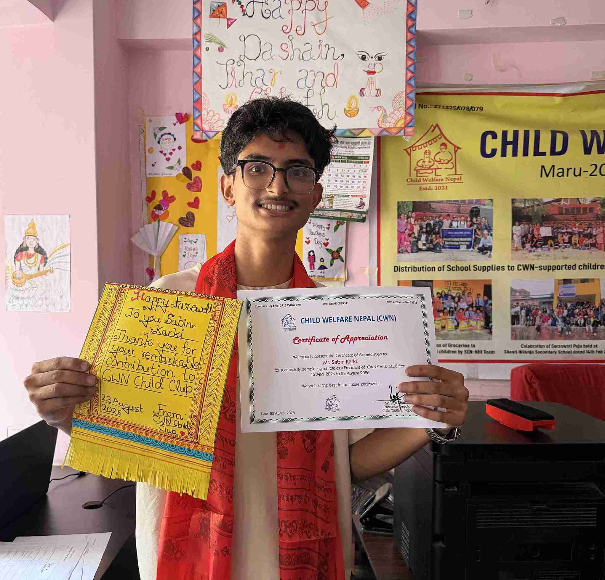 Farewell to the CWN's child club president on 23.08.2026