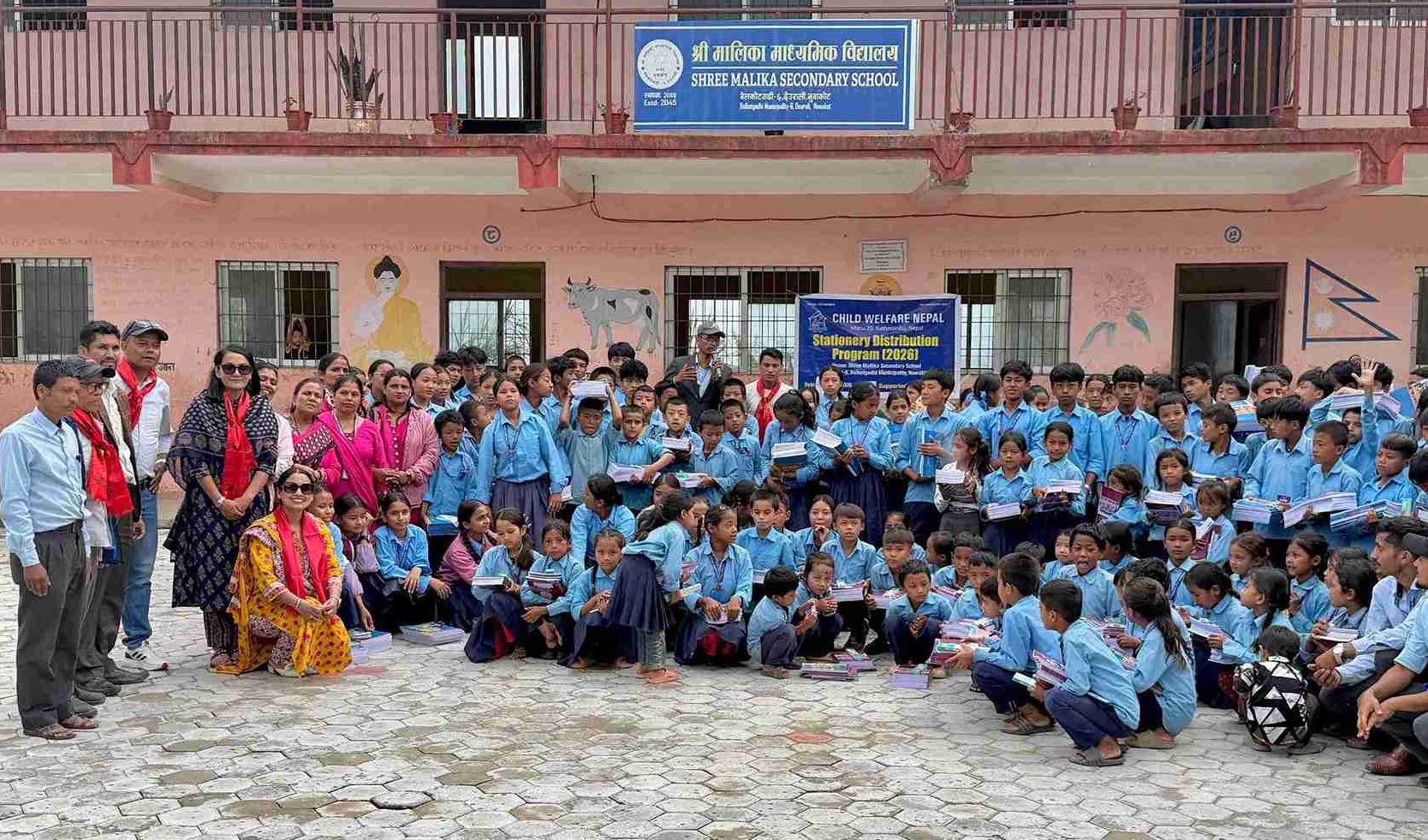 Stationaries distribution program at shree mallika Ma.Vi dated 9.9.2026
